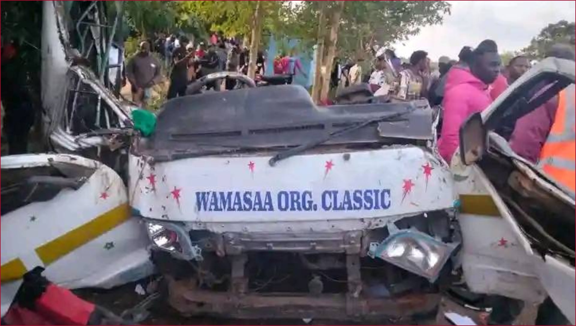 A Wamasaa Classic PSV was rammed into a speeding lorry.